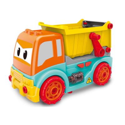 China Parent-children Interactive Child Engineering DIY Toys Plastic ABS RC Dump Truck Toys With Drill for sale