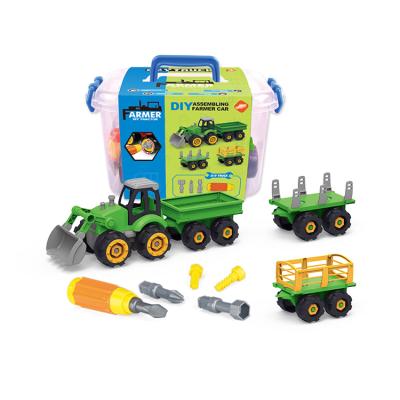 China DIY Practice DIY Educational Toys 3 in 1 Farm Transport Truck for Kids Assemble for sale