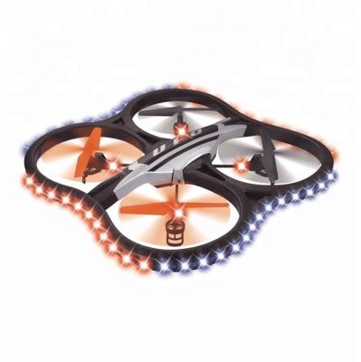 China 360-degree Flip 4.5ch 2.4G 4CH 2 6-Axis Fan Blade Gyro RC Quadcopter Intruder UFO with LED Light for sale