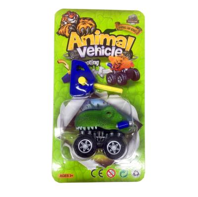 China Eco-friendly Material Plastic Tyrannosaurus Toy Car Kids Catapult Car Animal Series for sale