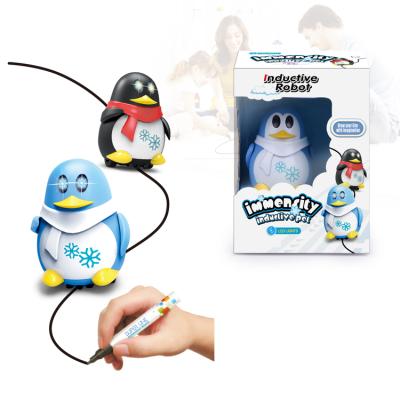 China NEW ! YouTube Latest Pen Drawing Lineation Pet Magic Inductive Robot Penguin Toys for sale