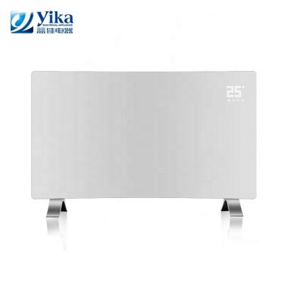 China Full Glass With High Quality Large LED Digital Display Home Wall Mounted Glass Panel Electric Convector Heater With Wifi for sale