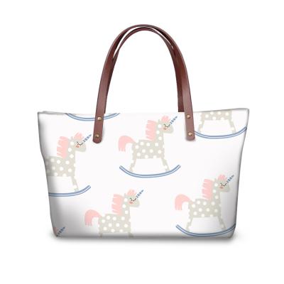 China High Quality Unicorn Print Female Pumps Arm Bag Luxury Brand Handbags For Ladies for sale