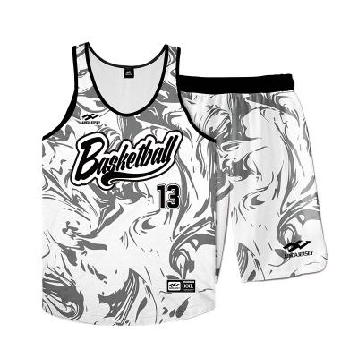 China Breathable High Quality Factory Hot Selling 2022 Mens Basketball Tank Tops Sublimation Printing Basketball Uniform Customized for sale