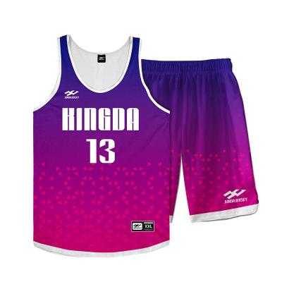 China Good Quality Breathable Special Custom Design Basketball Two Piece Uniform Set Breathable Cloth Basketball Tank Top for sale