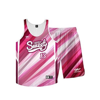 China Good choice design basketball uniform jersey high quality unique quick dry jersey breathable custom made basketball uniforms sets for sale