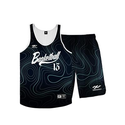 China Custom Made Reversible Sleeveless Reversible Stretching Breathable Special Design Basketball Tank Top Sportswear Basketball Uniform Popular for sale