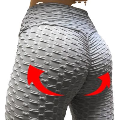 China Crack! crack! Breathable Butt Yoga Gaiters Bubbled To Texture Tight High Waist Sport Pants for sale