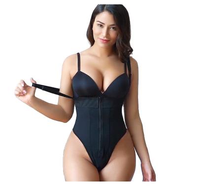 China Open Thong Faja Bust Body Shaper Women Full Body Shaper Waist Trainer Cincher Corset Bodysuit Breathable Seamless Tummy Control for sale