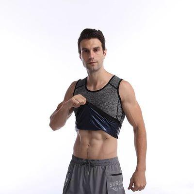 China Breathable Drop Shopping Sleeveless Sweat Vest For Men Sweating Crazy Tummy Control Slimming Shaper Mens Running Sweat Vest for sale