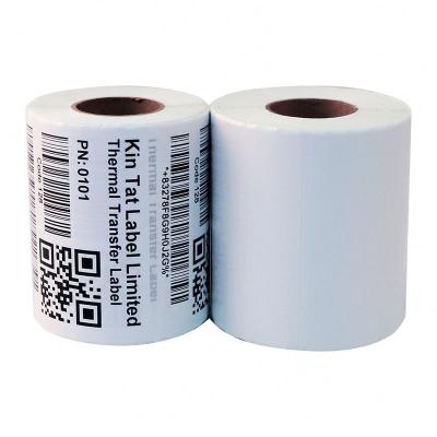 China Wholesale Custom Waterproof/Oil/Anti-scratch Factory Roll Blank Heat Sensitive Paper Proof Label For Zebra Barcode Printer Adhesive Label Sticker for sale