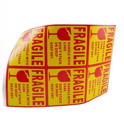 China Custom Fragile Warning Shipping Labels Handle With Care This Side Up Fragile Stickers Adhesive Label for sale