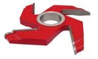 China 4 Teeth red double face T.C.T panel raising 45#carbon steel shaper cutters for sale