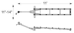 China China manufactures light-duty folded aluminium boat trailer for sale