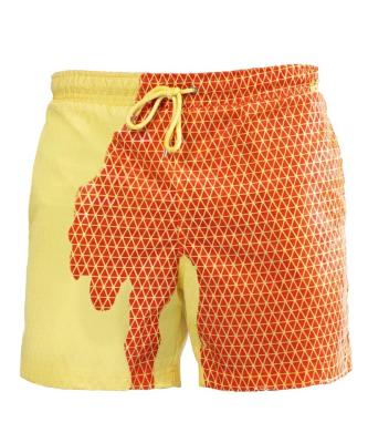 China Plus Size Custom Beach Shorts Quick Dry Mens Magic Color Change Swimming Trunks Mens Short Board Swim Shorts Swim Abbreviations Men for sale