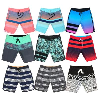 China QUICK DRY Custom Sublimation Printing Yell Waterproof Men's Quick Dry Shorts 4Way Stretch Beach Swim Shorts Fishing Blank Flag Boardshorts for sale