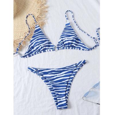 China Floral Pump Padded Bikini Set Pump Swimwear 2021 Breathable Print Bandage Swimwear Random Beach Wear Padded Swimwear for sale