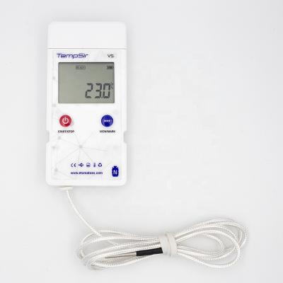 China Temperature Logger With Probe PDF CSV Report Data Logger Wire Liquid Nitrogen Temperature Logger 106mm*51mm*18mm for sale