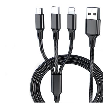 China Hot Sales MP3/MP4 Player 3 In 1 Usb Cable For Phone Charger Retractable USB Cable Usb Charging Cable for sale