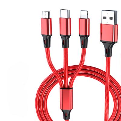 China Hot Selling MP3/MP4 Player Usb Charger Cable 3-In-1 Multiple Usb Cable For Smart Phone for sale