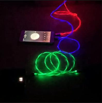 China Custom Magnetic MP3/MP4 Player Factory Price Mobile Phone Charging Data Cables Flowing Light And Color for sale