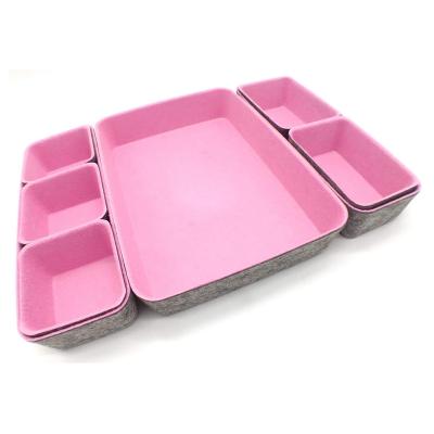 China Office Household Drawer Organizers Storage Bins Viable Trays Felt Drawer Dividers Organizer Bin Small for sale