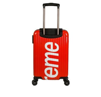 China Fashionable And Durable Hot Fashion Black / Red Fashionable And Durable ABS And PC Trolley Suitcase For Travel Carry for sale