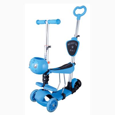 China Child 5-in-1 Scooter. Kids Toddler Scooters 3 Adjustable Flashing Three Wheeled Scooters) (With Seat for sale