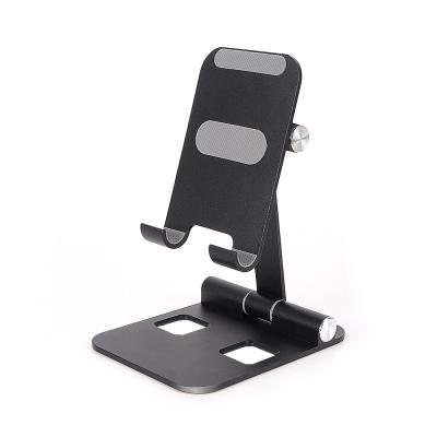 China HI-MAX Lazy Foldable Mobile Phone Laptop Phone Holder Table Mobile Phone Stand Popular Portable Adjustable Desk Stand for sale