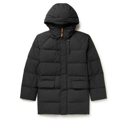 China Fashion Reversible Winter Quilted Shell Hooded Down Parka Grosso Custom Goose Parka Outwear For Men for sale