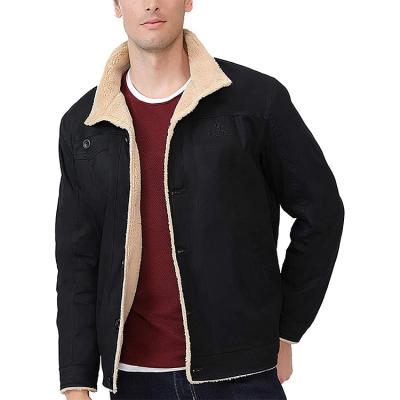 China High Quality Winter Warm Men's Jacket Breathable Flannel Fabric Front Zipper Jackets Coat For Winter for sale