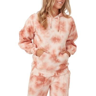 China custom Anti-wrinkle suit and joggers panties set for ladies plus size winter tie dye women tracksuit hoodies for sale