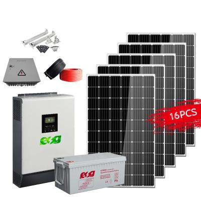 China Home power systems deep cycle alternative energy gneretors ome system used 48v 5KW 10kw solar panel kit home solar system for sale