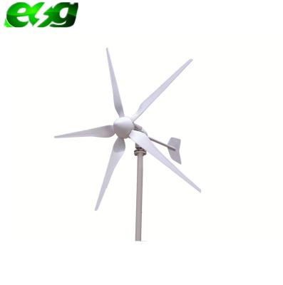 China Best Quality 12v 24v Hybrid System ESG 5 Blades Shaft Wind Turbine 12v 24v Best Quality 400w 600w 1000w Shaft Wind Turbine Camping Horizontal Horizontal Wind Turbine for sale