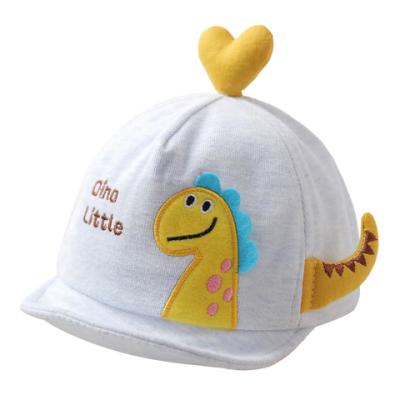 China Soft hot sale skin-friendly sweat-absorbent sunshade hit the little color dinosaur love baby hat for sale