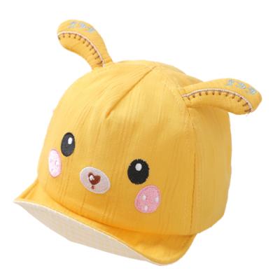 China Soft top selling new embroidered sun shading animal ear baseball cap in 2021 for sale