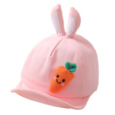 China Fashion Baby Soft Cute Rabbit Ear Radish Multi Color Baseball Hat for sale