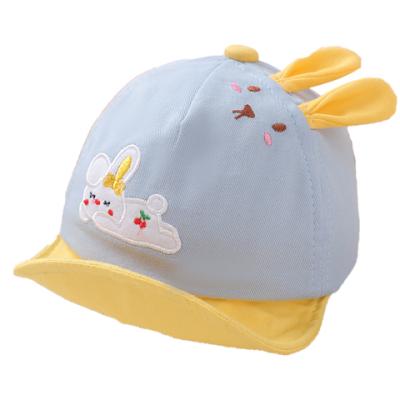 China Soft Spring And Autumn Cute Rabbit Pure Cotton Baby Baseball Hats for sale