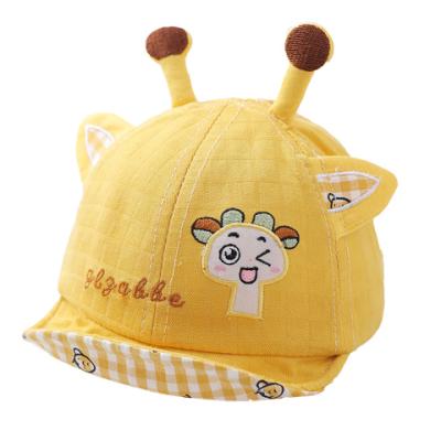 China Soft Cute Thin Sun Shading Cotton Baby Animal Baseball Hat In Spring And Autumn for sale