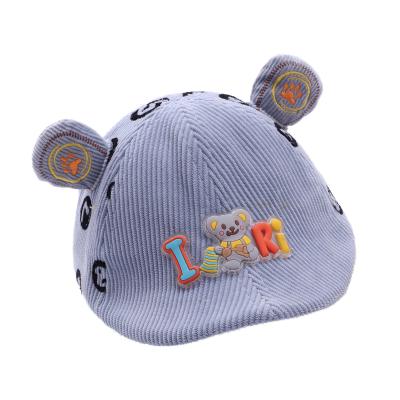 China Sweet Baby Photography Beret 1-3 Year Old Bear Paragraph Cute Autumn Toddler Hat for sale