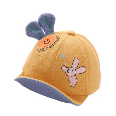 China Childish Cute Childish Style Warm Sunshade Soft Brim Autumn Baby Hat Fashion Soft Brim Baseball Hat for sale