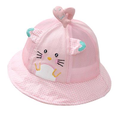 China Factory direct mesh summer soft shade sunscreen fisherman hat cute cat girl sun hat for sale