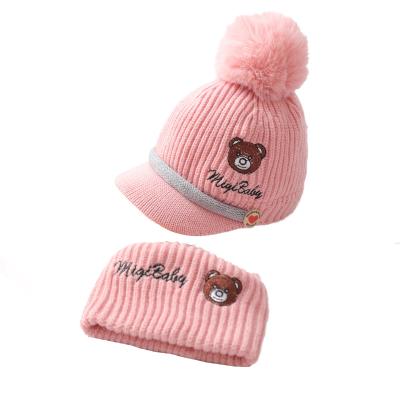 China Factory direct soft baby hooded hats autumn and winter hats warm thick woolen baseball caps for sale