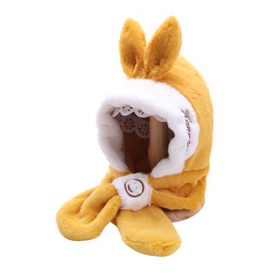 China Low point cute children's artificial hair hat and neck combined into a warm winter hat for sale