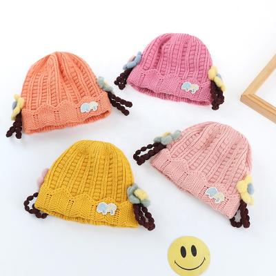 China Wholesale COMMON Babi Hat Knit Toddler Warm Stain Winter Beanie For Toddler Baby Winter Hats for sale