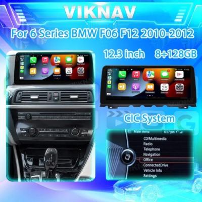 China Viknav Auto Radio 12,3 Zoll Für BMW 6er F06 F12 2010-2012 CIC System Wireless Android Auto Carplayer GPS-Navigation zu verkaufen