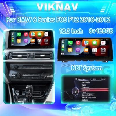 China Viknav Auto Radio 12,3 Zoll Für BMW 6er F06 F12 2010-2012 NBT System Wireless Android Auto Carplayer GPS Navigation zu verkaufen