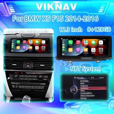 Cina Viknav Car Radio 12,3 pollici Per BMW X5 F15 2014 2015 2016 GPS Navigazione Multimedia Carplayer NBT System Head Unit 128GB in vendita