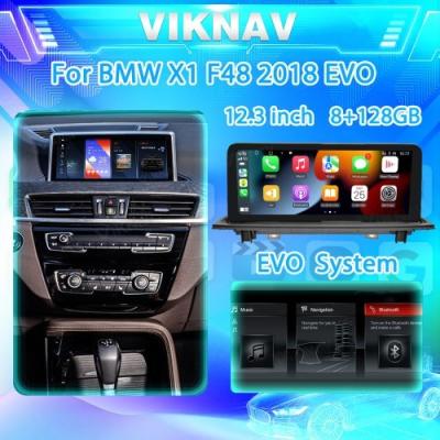 China Viknav 12,3 Zoll Auto Radio Für BMW X1 F48 2018 EVO System Drahtloser Multimedia-Player GPS-Navigation Android Auto Stereo zu verkaufen