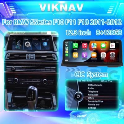 China Viknav 12,3-Zoll-Auto-Radio für BMW 5er F10 F11 F18 2011-2012 CIC-System drahtlos Android Auto GPS-Navigationsbildschirm zu verkaufen